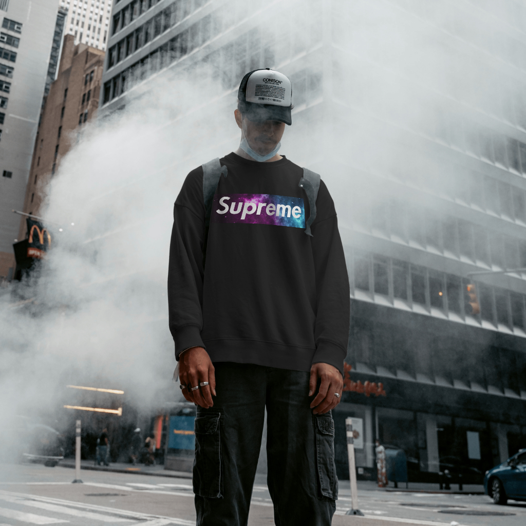 Supremeスウェット クル パーカー プリント  綿　男女兼用