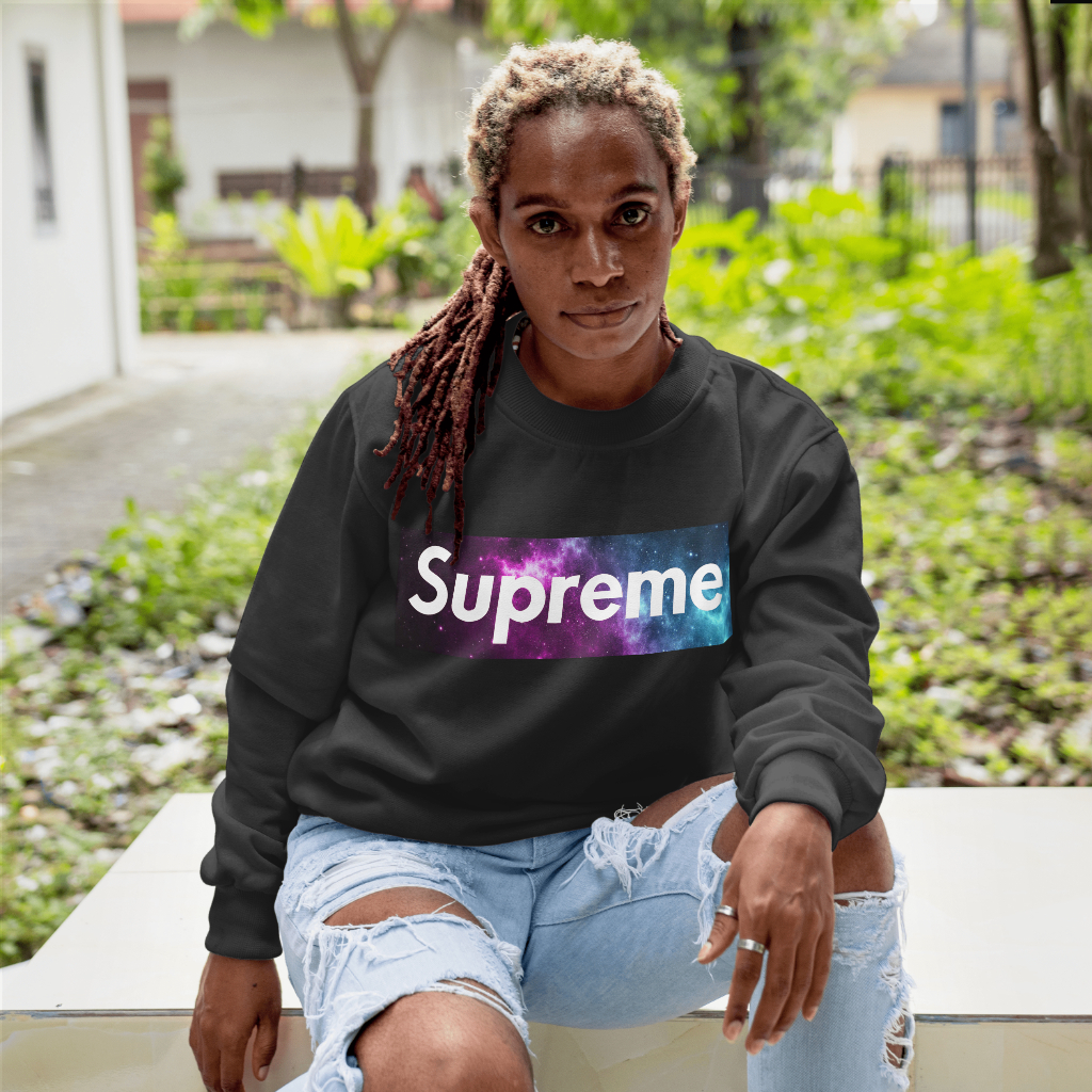 Supremeスウェット クル パーカー プリント  綿　男女兼用