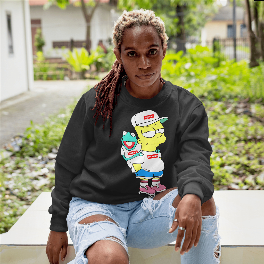 Supremeスウェット クル パーカー プリント  綿　男女兼用