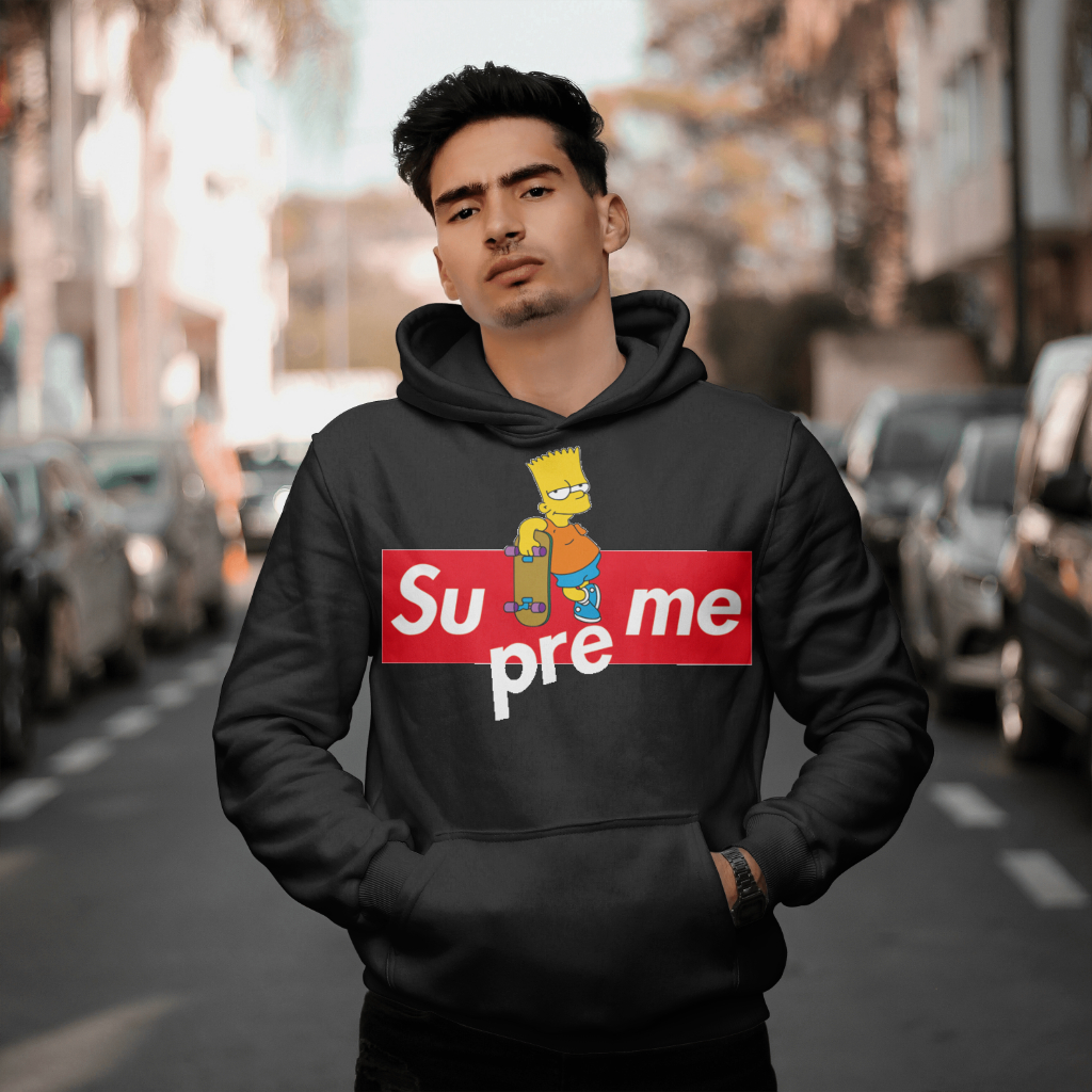 Supremeスウェット クル パーカー プリント  綿　男女兼用