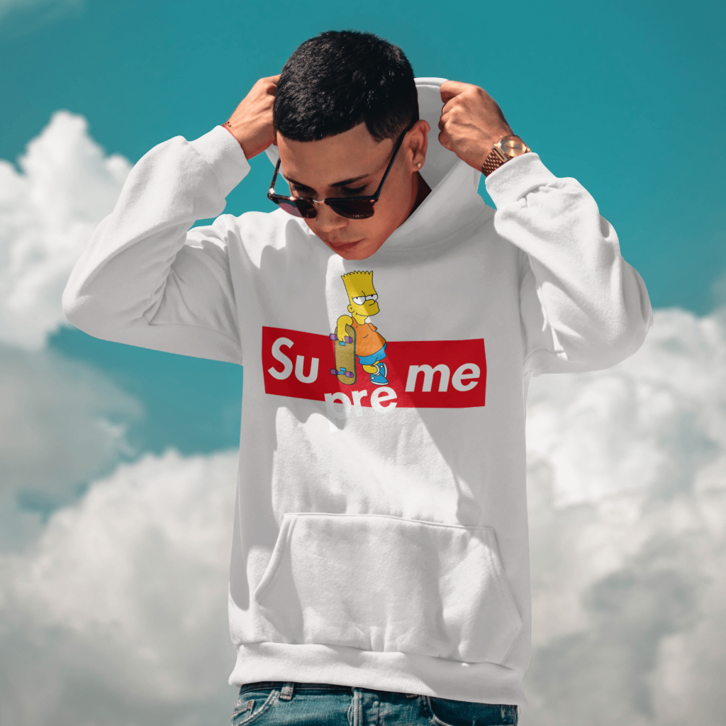 Supremeスウェット クル パーカー プリント  綿　男女兼用