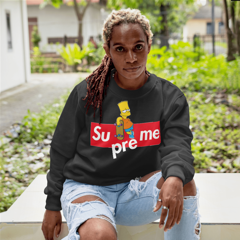 Supremeスウェット クル パーカー プリント  綿　男女兼用