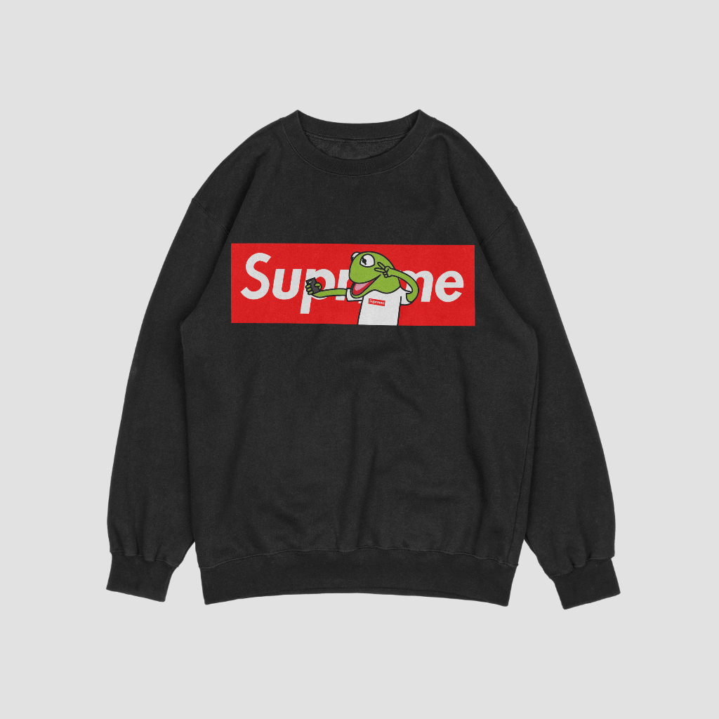 Supremeスウェット クル パーカー プリント  綿　男女兼用