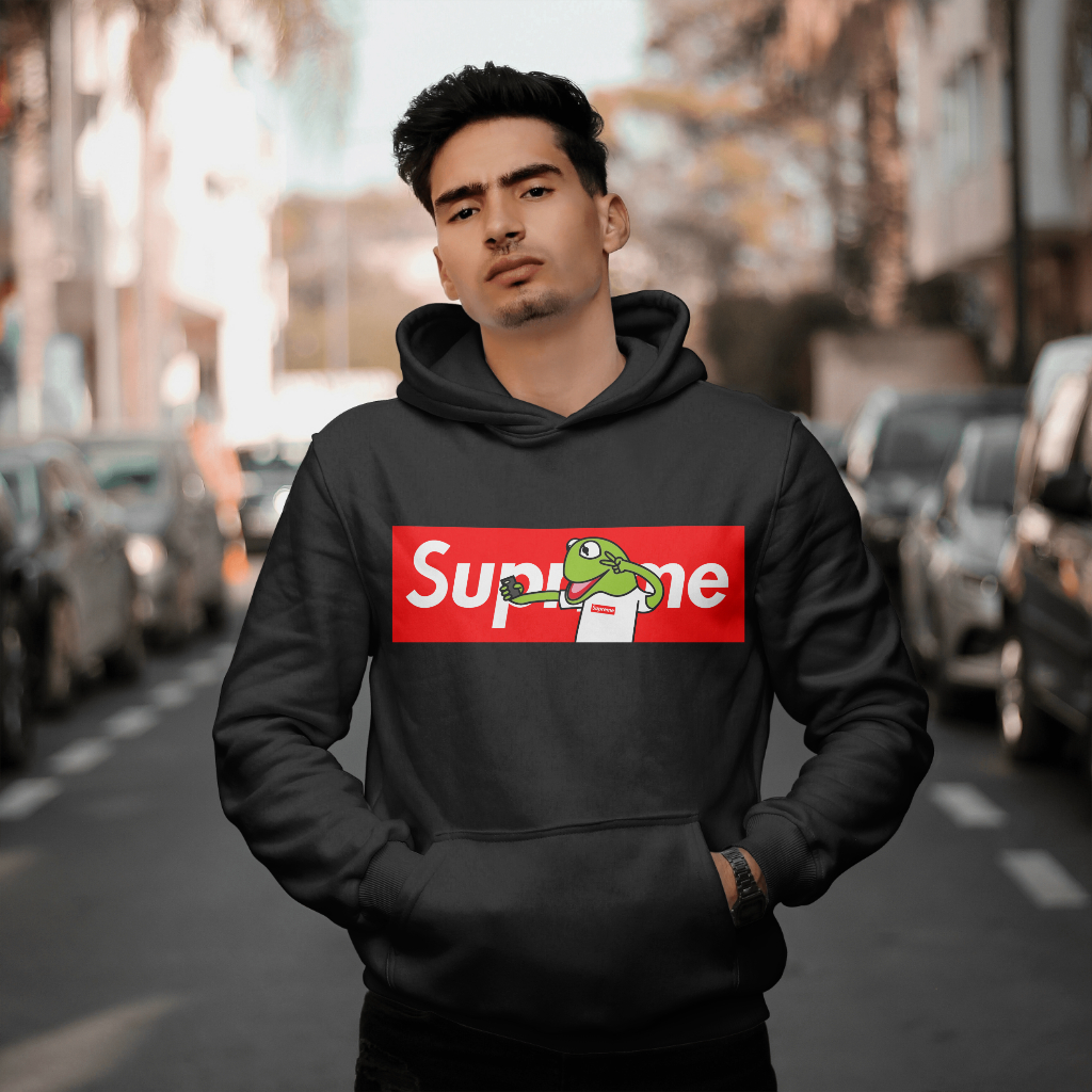Supremeスウェット クル パーカー プリント  綿　男女兼用