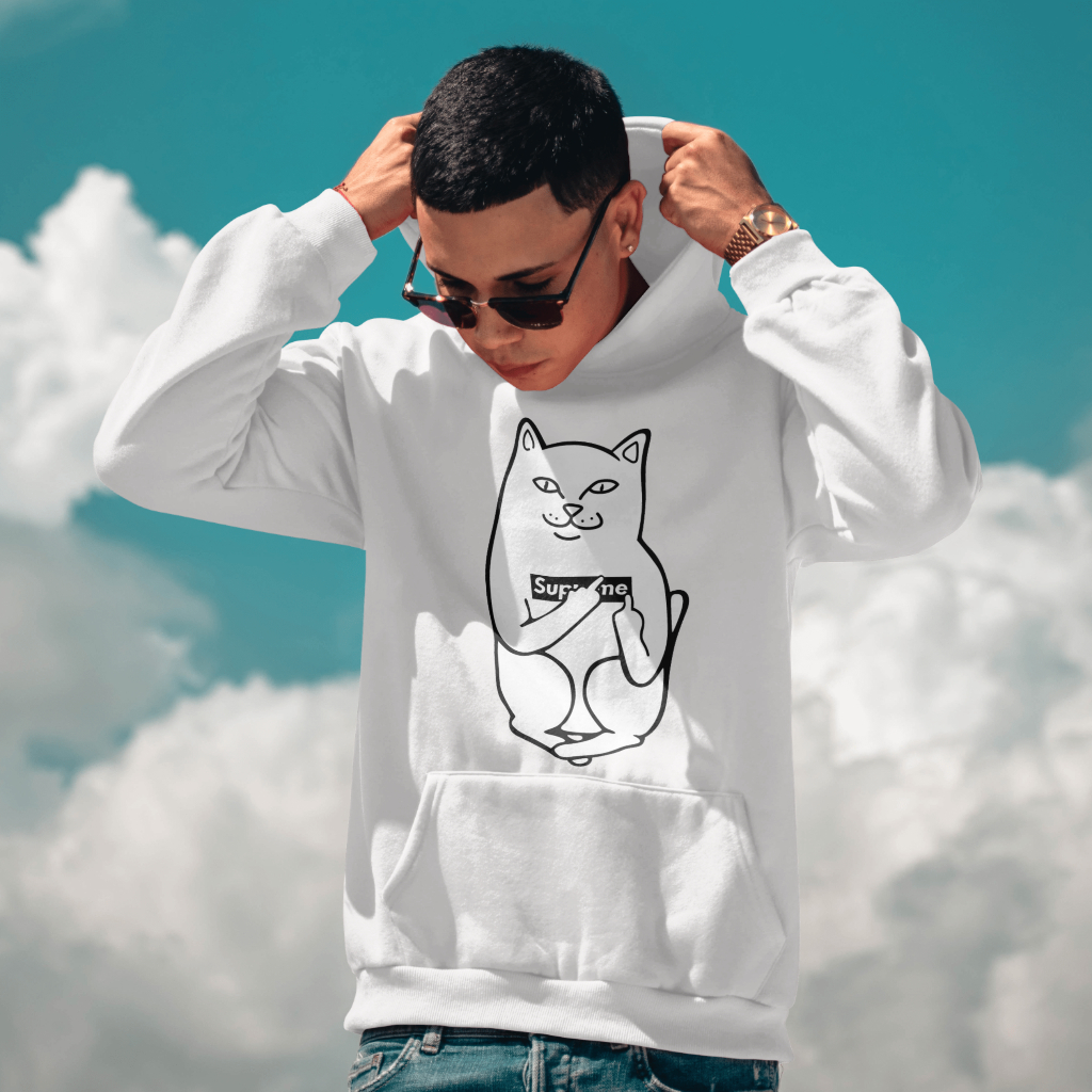 Supremeスウェット クル パーカー プリント 綿 男女兼用