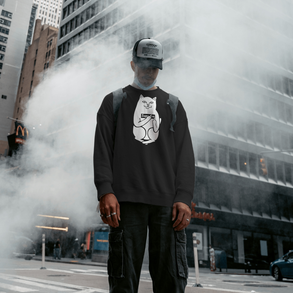 Supremeスウェット クル パーカー プリント  綿　男女兼用