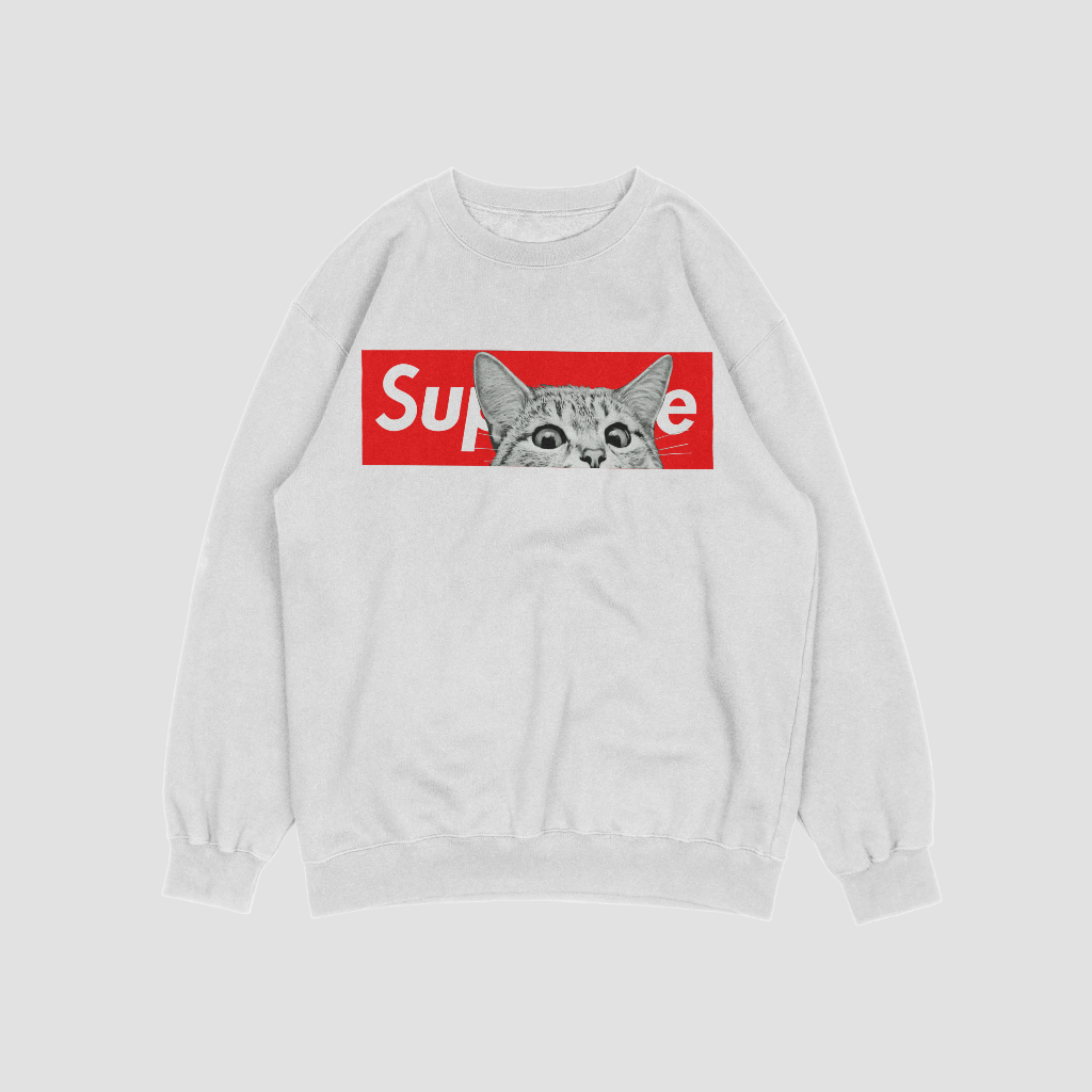 Supremeスウェット クル パーカー プリント  綿　男女兼用