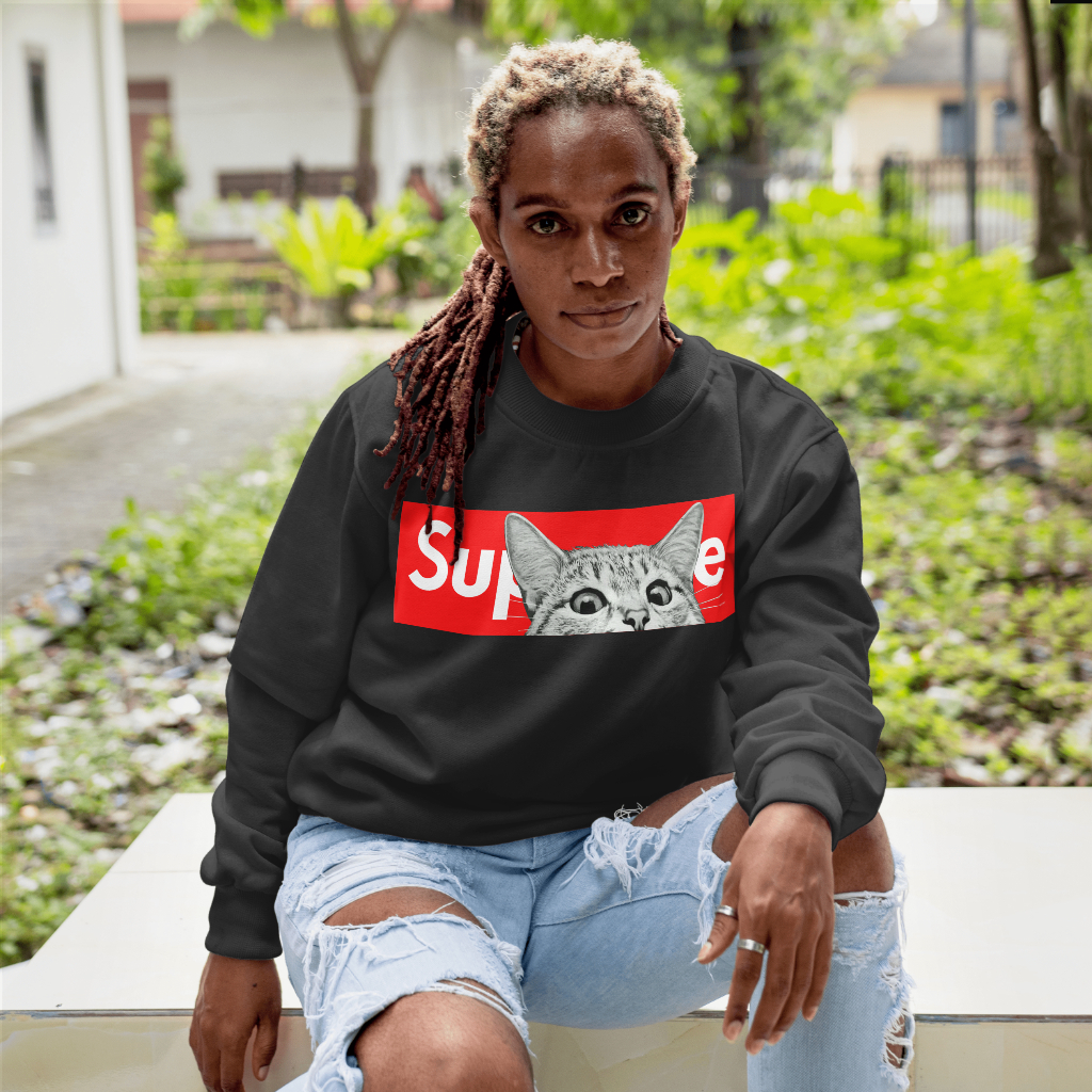 Supremeスウェット クル パーカー プリント  綿　男女兼用
