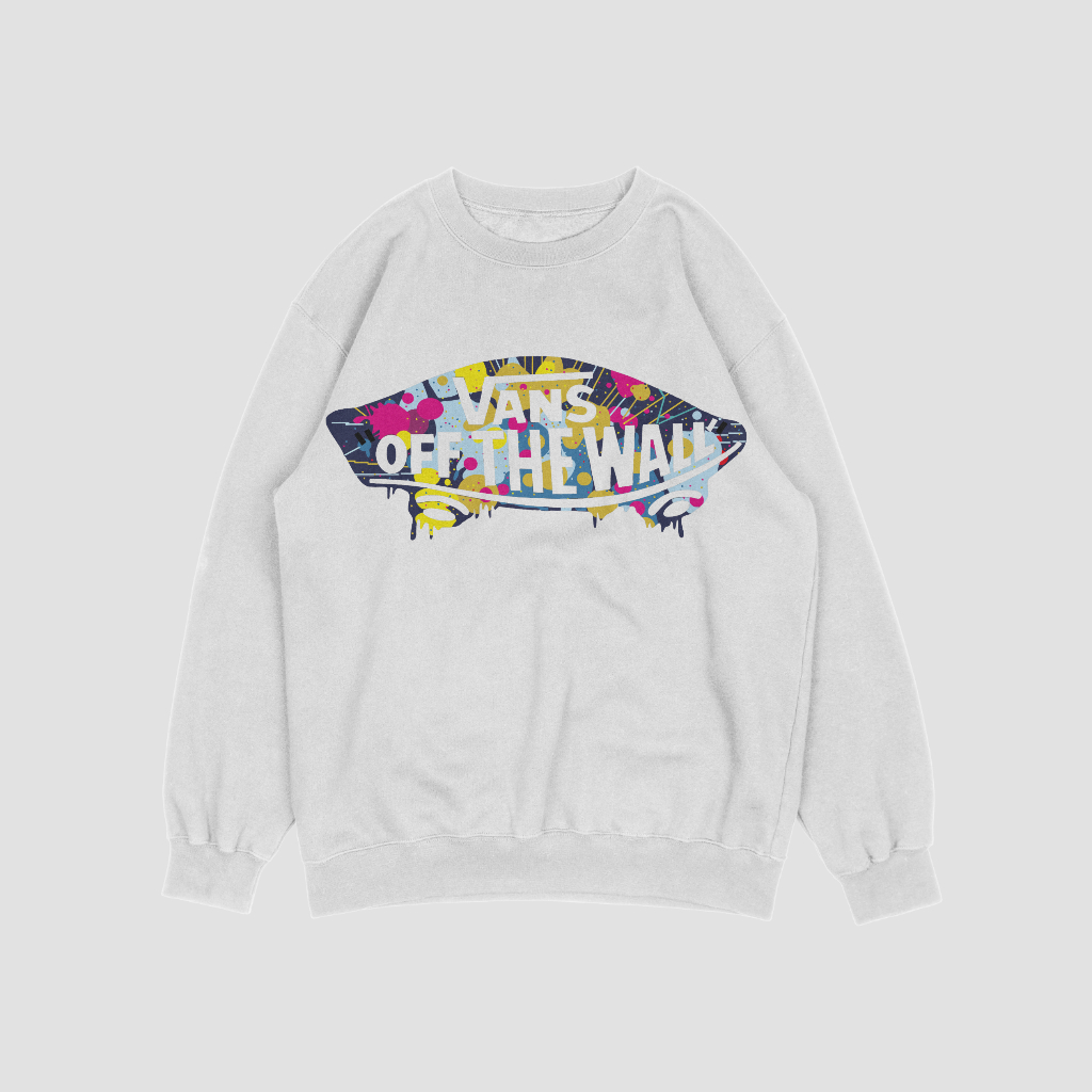 Vans スウェット クル パーカー プリント  綿　男女兼用