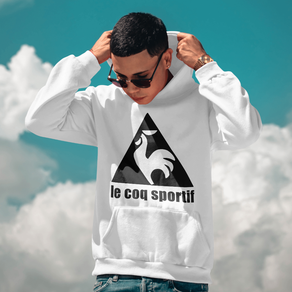 Le Coq Sportifスウェット クル パーカー プリント 綿 男女兼用