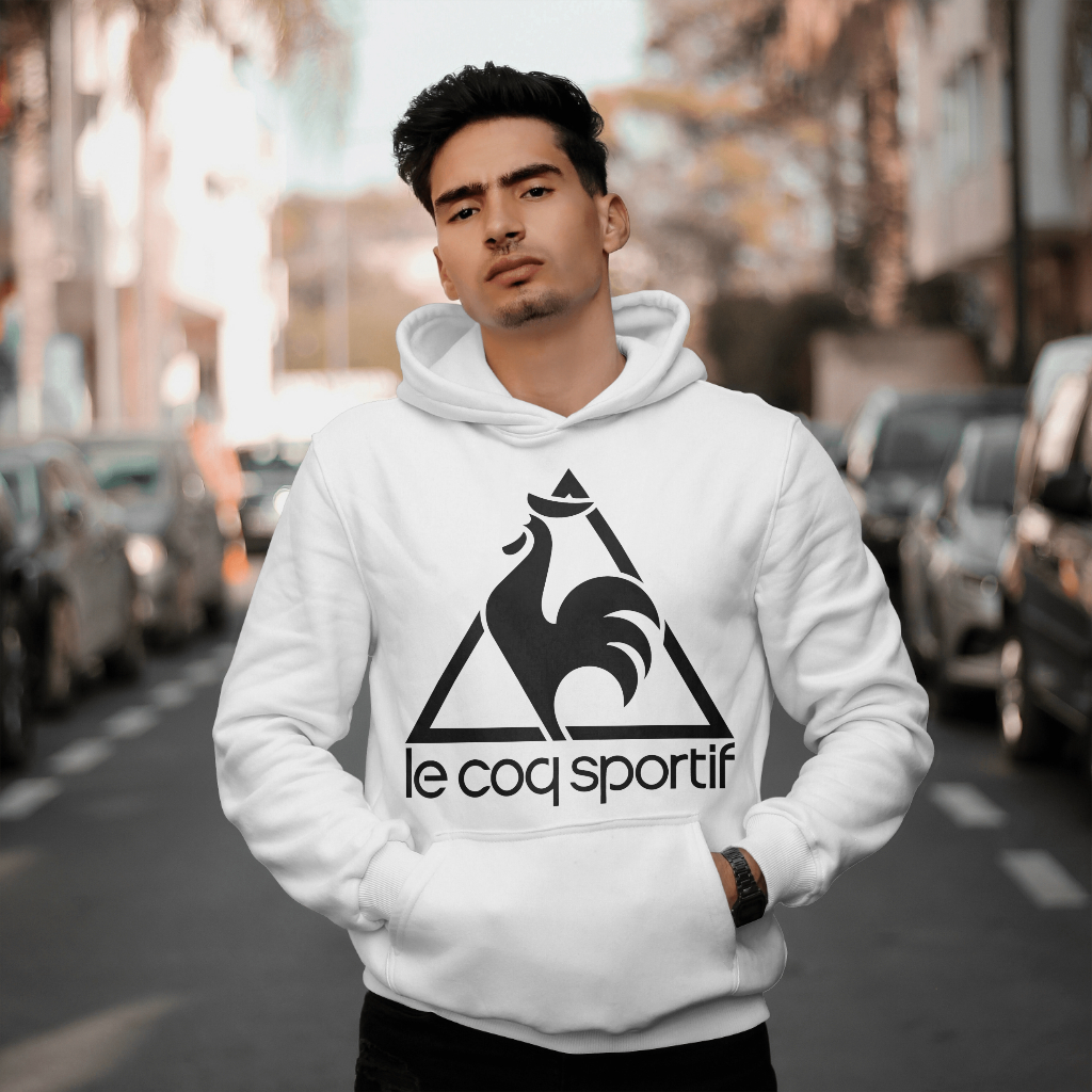 Le Coq Sportifスウェット クル パーカー プリント 綿 男女兼用