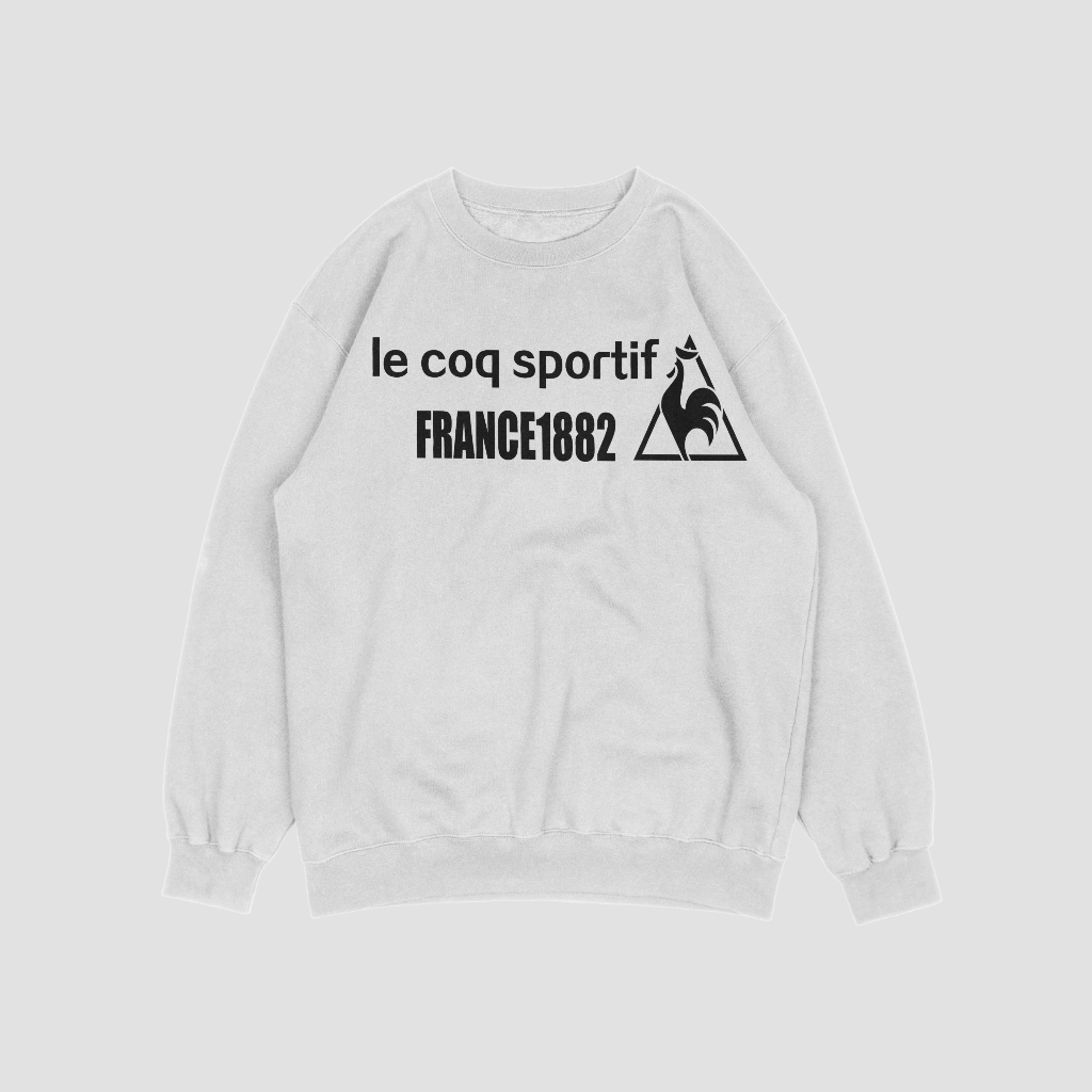 Le Coq Sportifスウェット クル パーカー プリント  綿　男女兼用