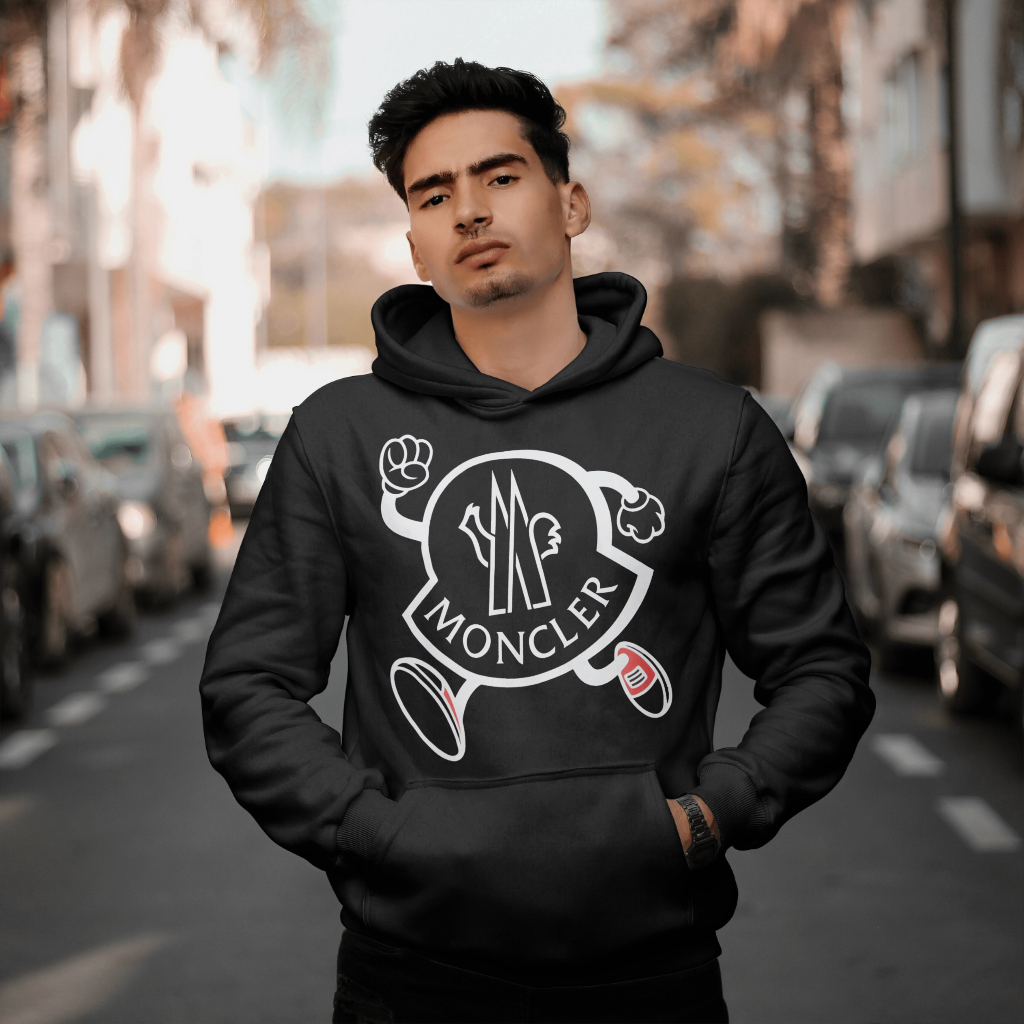 MONCLERスウェット クル パーカー プリント  綿　男女兼用