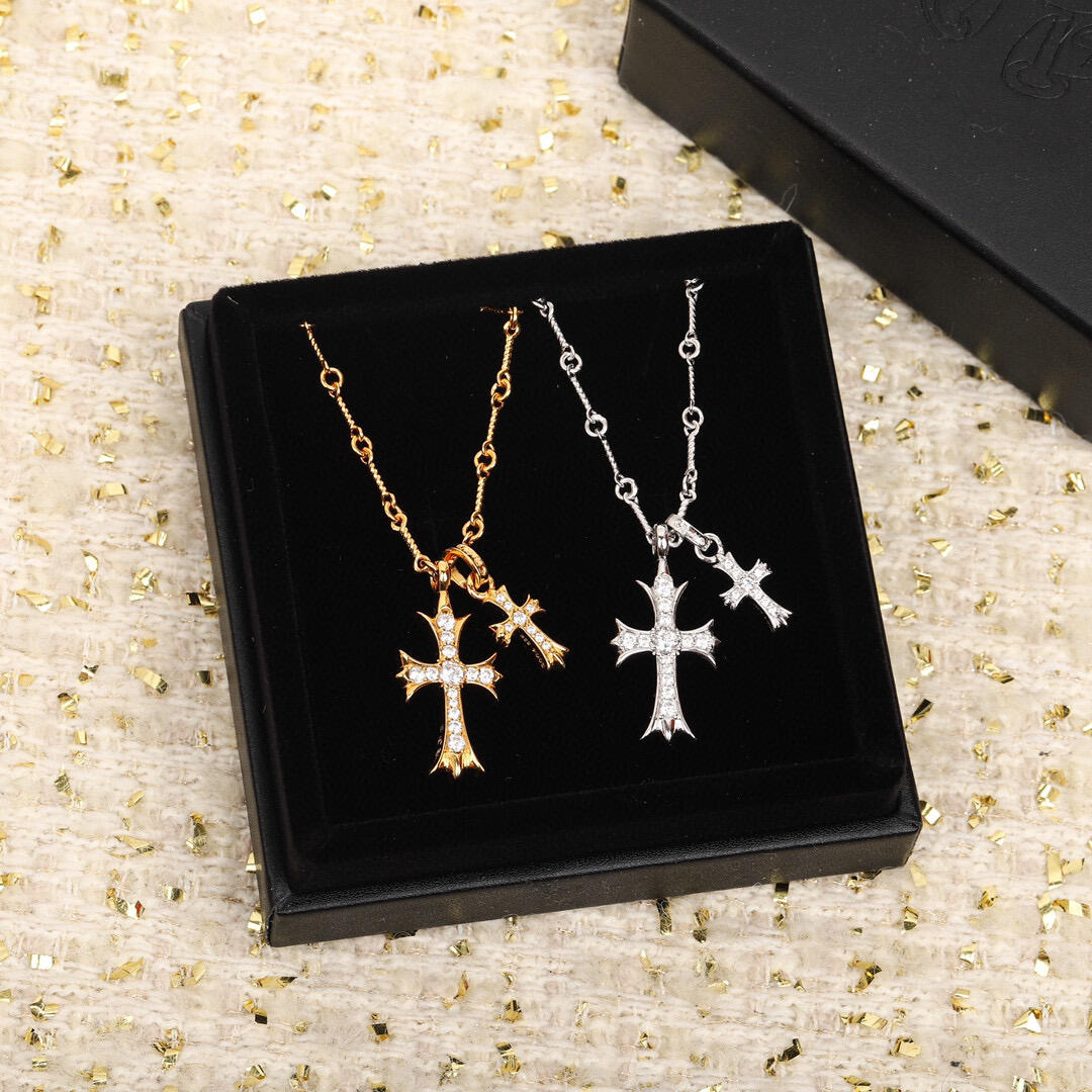 【国内発送/直営店】ネックレス クロムハーツ 22K　パヴェダイヤ＆20インチツイストチェーン