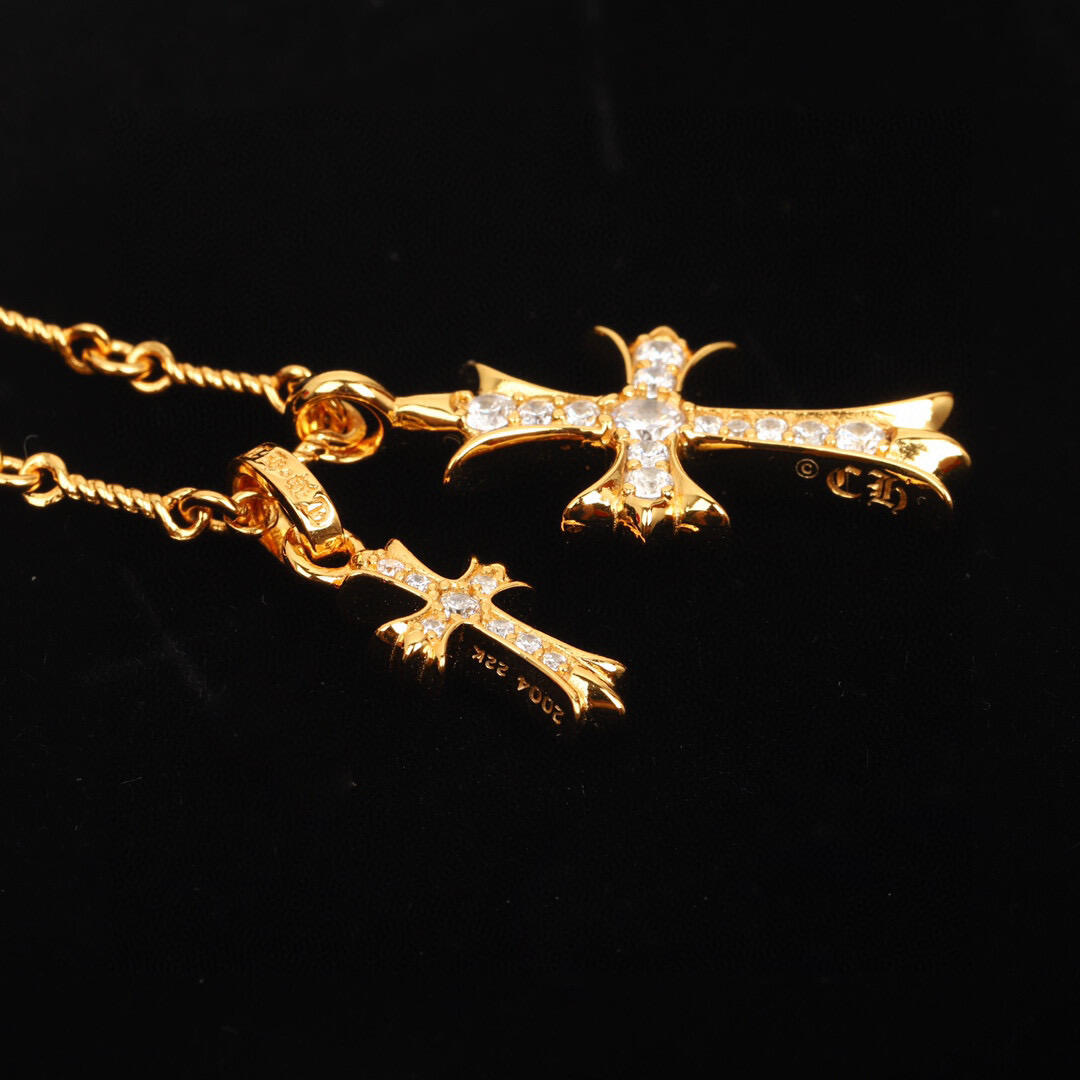 【国内発送/直営店】ネックレス クロムハーツ 22K パヴェダイヤ&20インチツイストチェーン