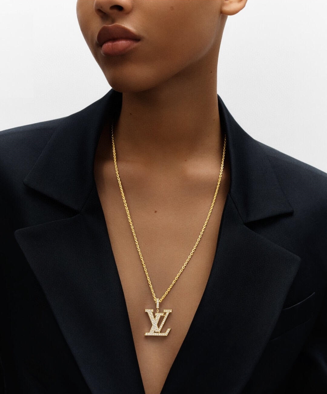 【国内発送/直営店】ネックレス パンダンティフ LV GM ゴールド×ダイヤ ネックレス