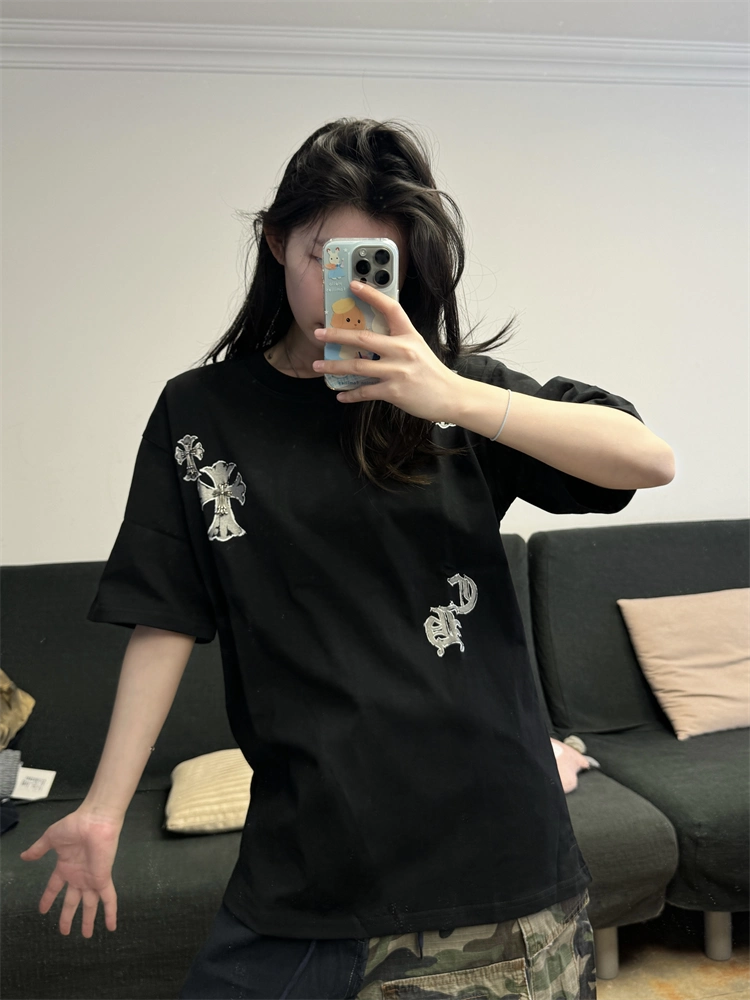 2025新作【Chrome Hearts】 梵字×クロスプリントTシャツ ユニセックス 半袖