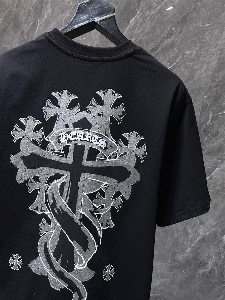 2025新作【Chrome Hearts】 梵字×クロスプリントTシャツ ユニセックス 半袖