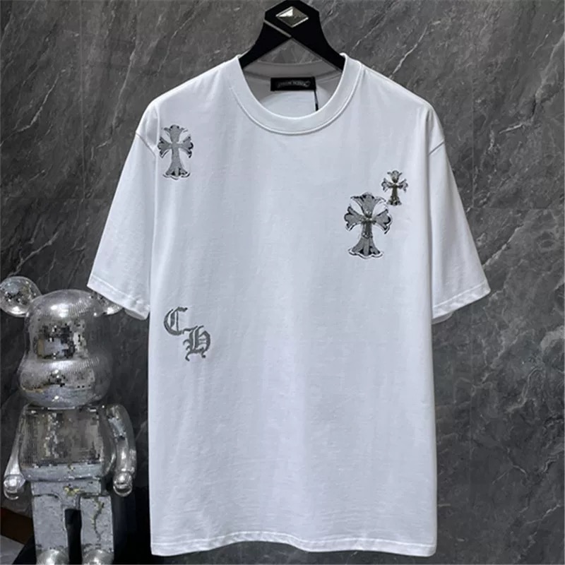 2025新作【Chrome Hearts】 梵字×クロスプリントTシャツ ユニセックス 半袖