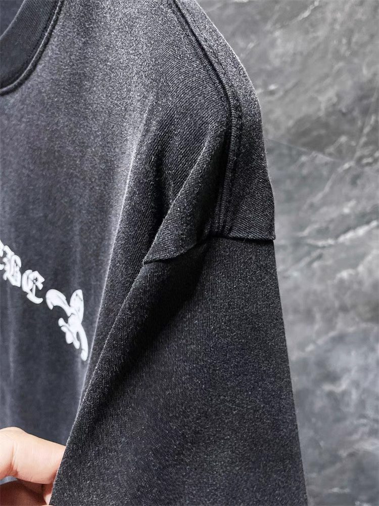 【Chrome Hearts】クラッククロスTシャツ ユニセックス 高品質 半袖