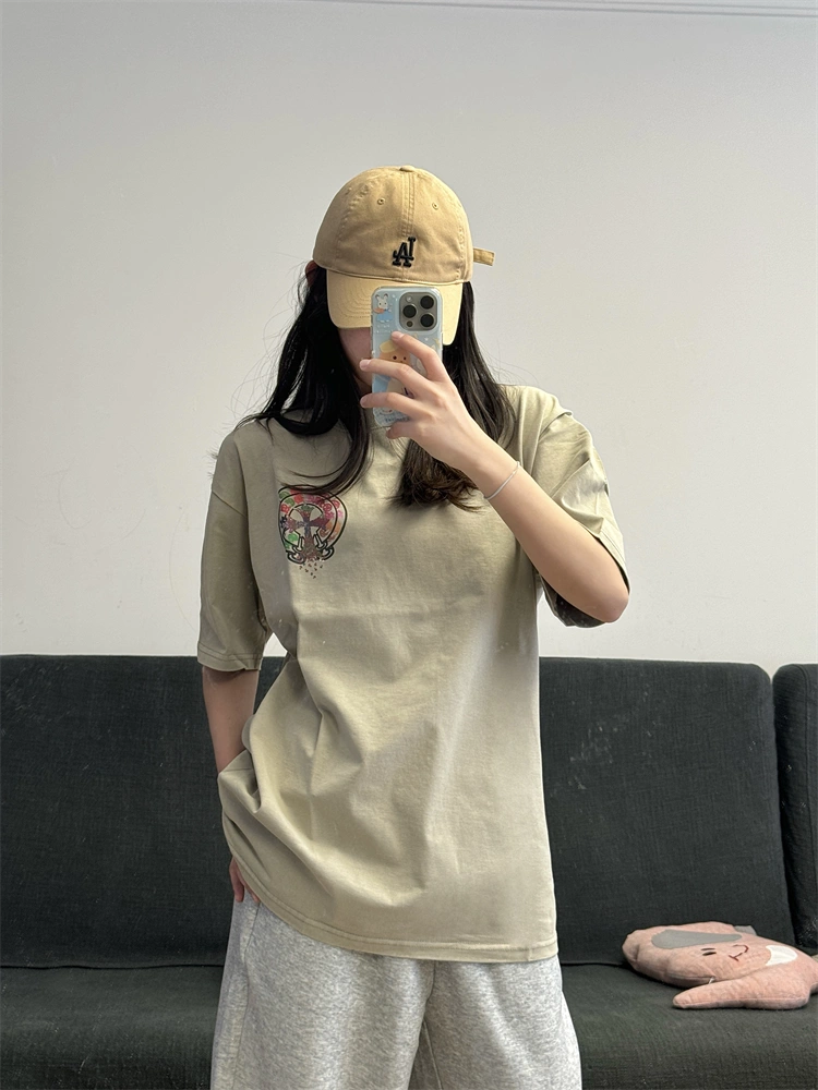 【Chrome Hearts】Tシャツ 男女兼用 夏用 高品質 カップル向け 十字架＆サンスクリット柄 半袖