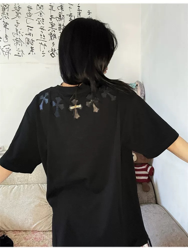 【Chrome Hearts】梵字クロスTシャツ ユニセックス 高品質 半袖