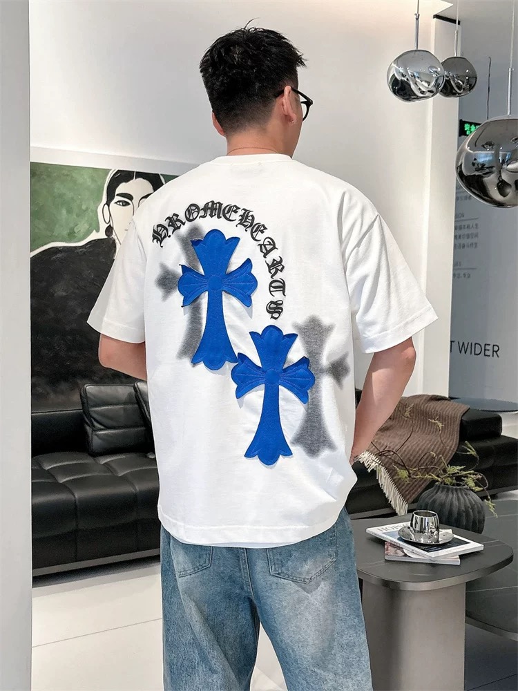 【Chrome Hearts】2025新作 クロムハーツ Tシャツ 男女兼用 高品質 半袖 CH038