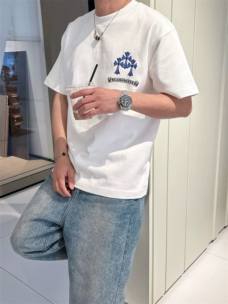 【Chrome Hearts】2025新作 クロムハーツ Tシャツ 男女兼用 高品質 半袖 CH038