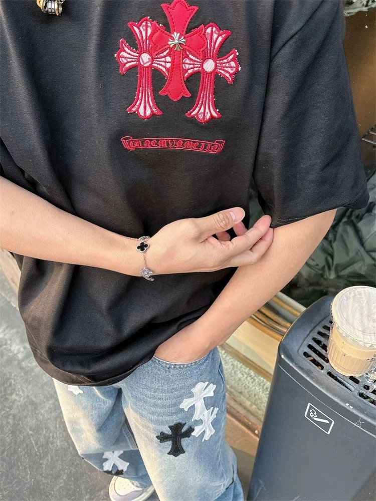 【Chrome Hearts】2025新作 クロムハーツ Tシャツ 男女兼用 高品質 半袖 CH042