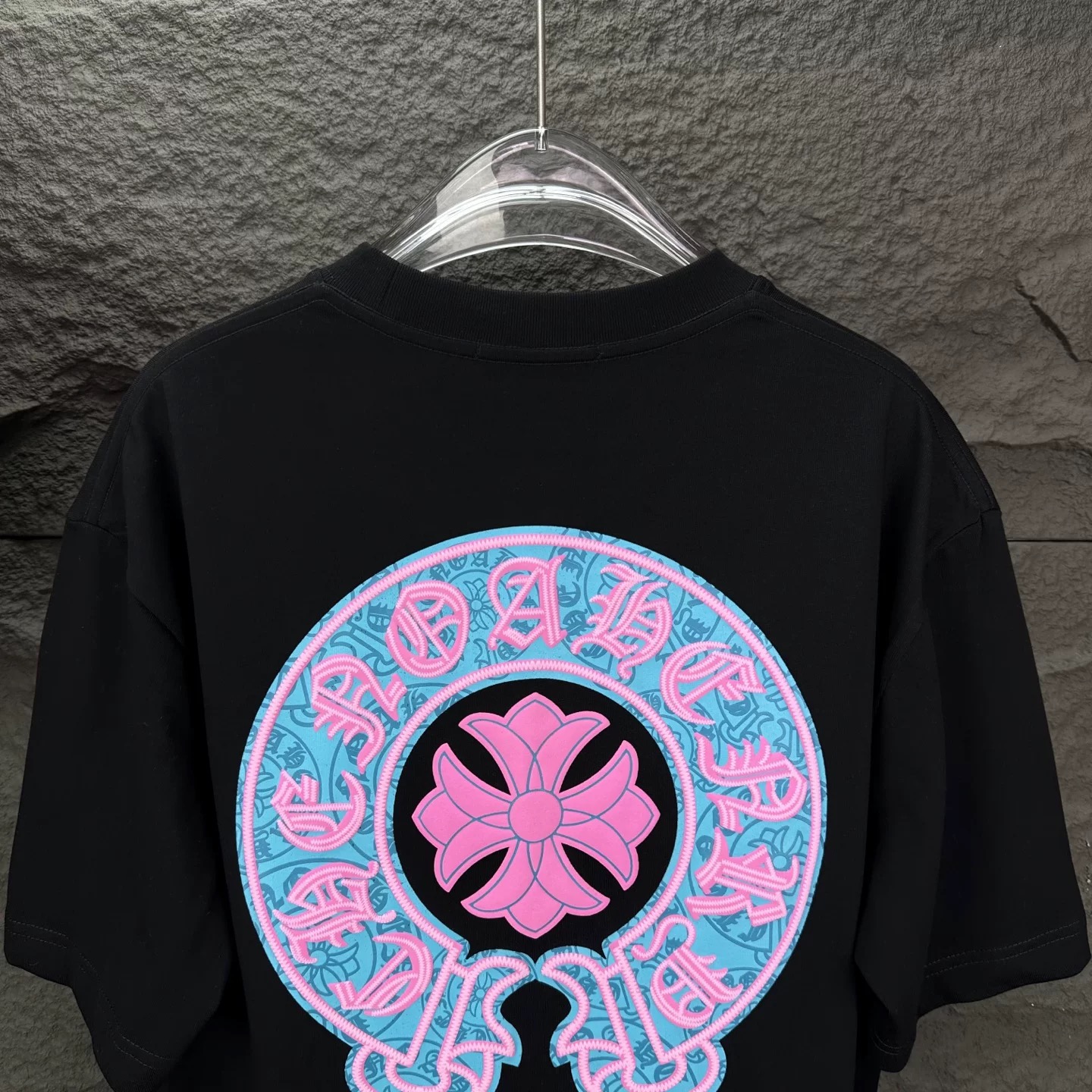 【男女兼用】2025新作 クロムハーツ サンスクリット ホースシュー カジュアル ルーズフィット Tシャツ