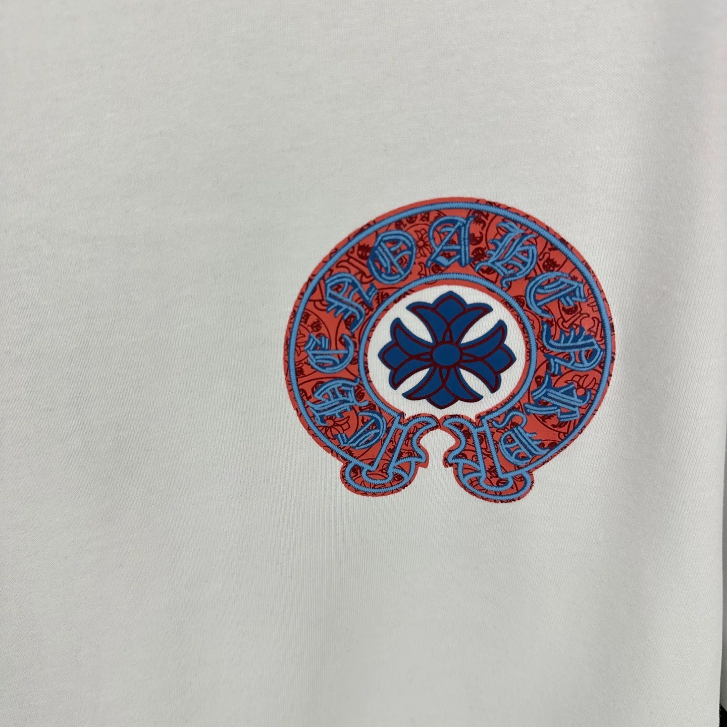 【男女兼用】2025新作 クロムハーツ サンスクリット ホースシュー カジュアル ルーズフィット Tシャツ