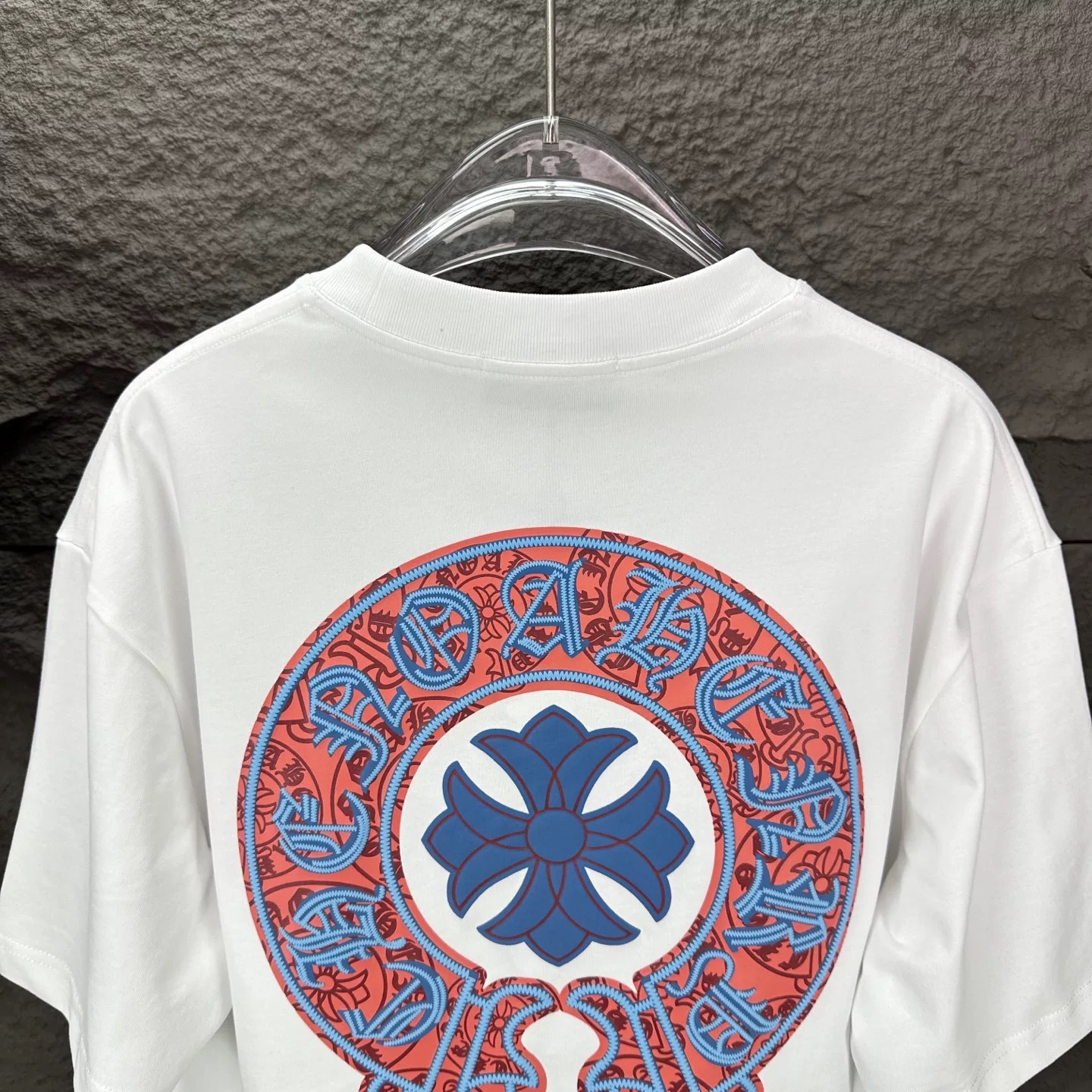 【男女兼用】2025新作 クロムハーツ サンスクリット ホースシュー カジュアル ルーズフィット Tシャツ