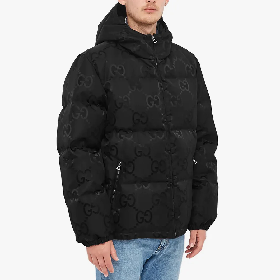 ★GUCCI★ GGジャカード フーデッド ダウンジャケット