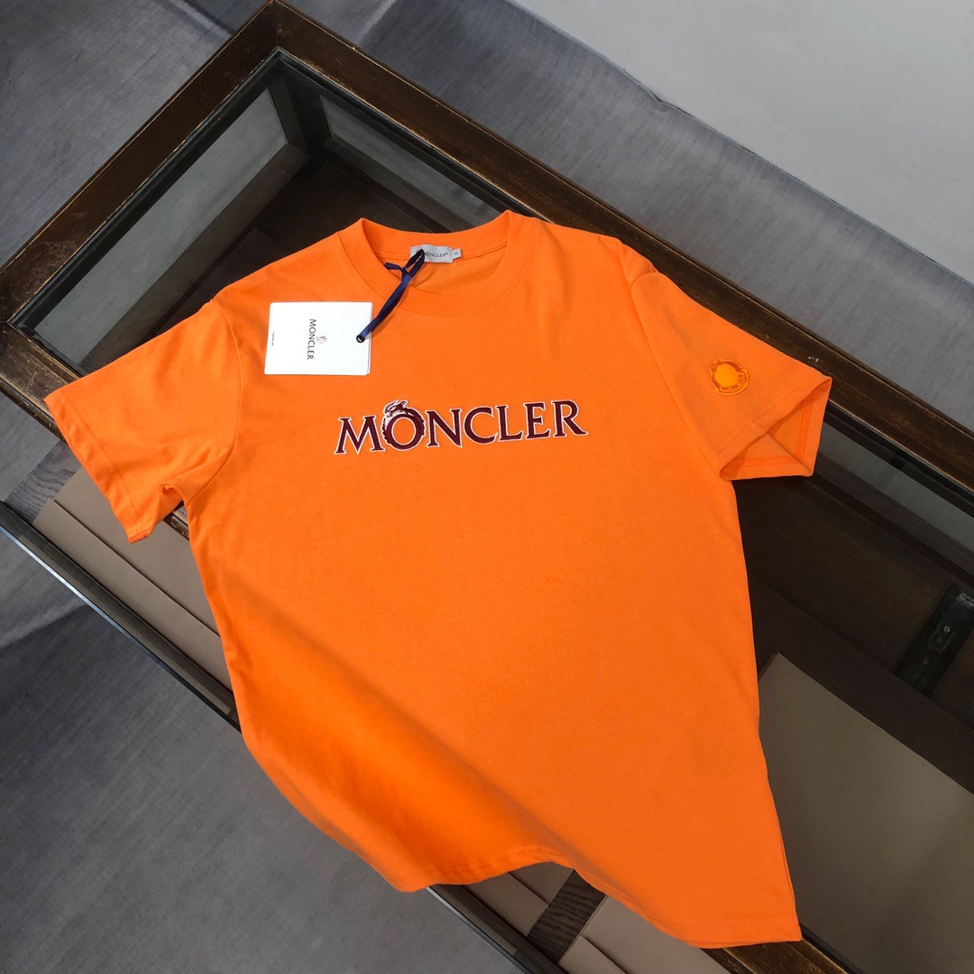 【Moncler】2025年新作 モンクレール メンズ 半袖 ラウンドネック 刺繍Tシャツ MC002