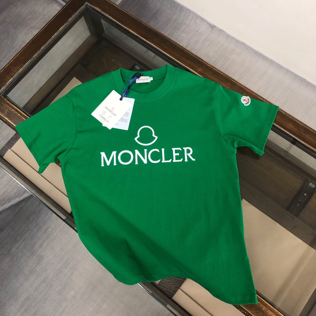 【Moncler】2025年新作 モンクレール メンズ 半袖 ラウンドネック 刺繍Tシャツ