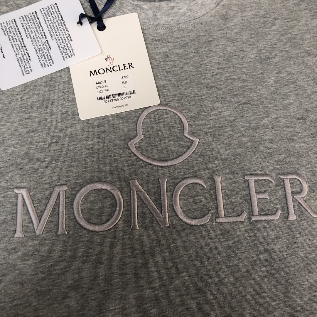 【Moncler】2025年新作 モンクレール メンズ 半袖 ラウンドネック 刺繍Tシャツ