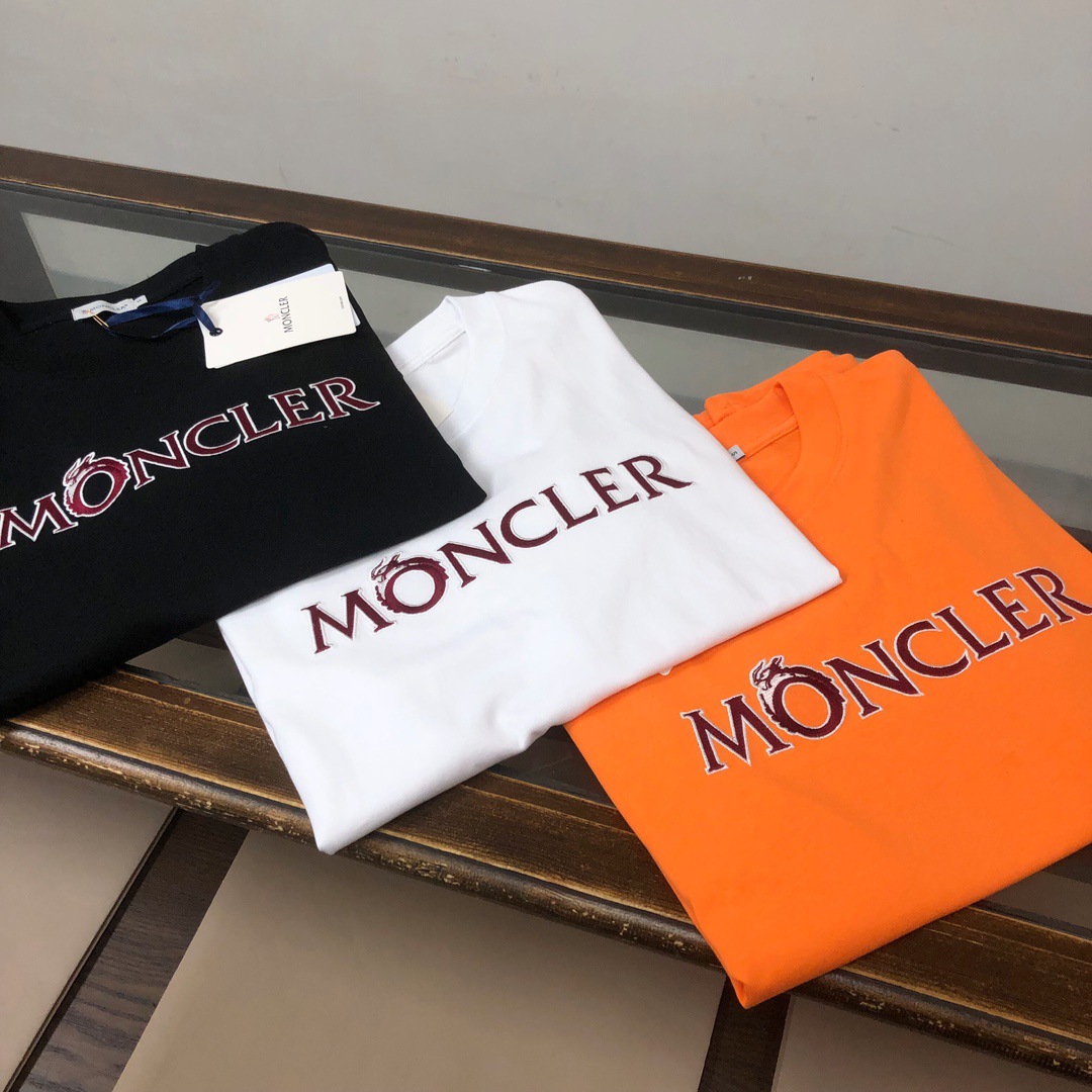 【Moncler】2025年新作 モンクレール メンズ 半袖 ラウンドネック 刺繍Tシャツ MC002