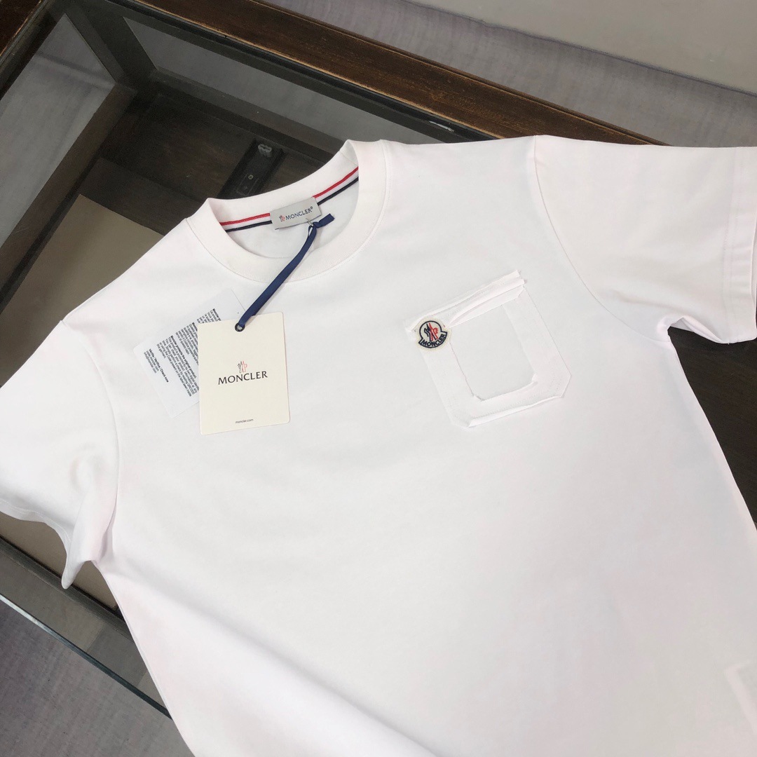 【Moncler】2025年新作 モンクレール メンズ 半袖 ラウンドネック 刺繍Tシャツ MC004