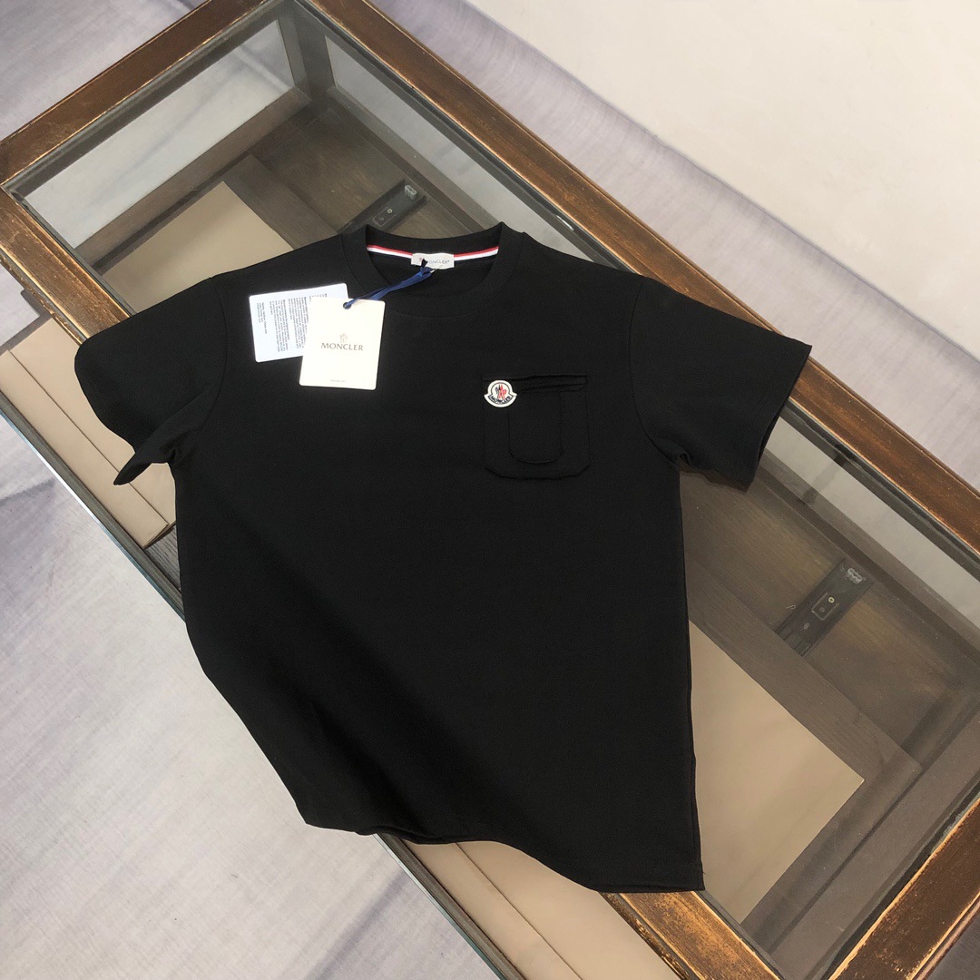 【Moncler】2025年新作 モンクレール メンズ 半袖 ラウンドネック 刺繍Tシャツ MC004