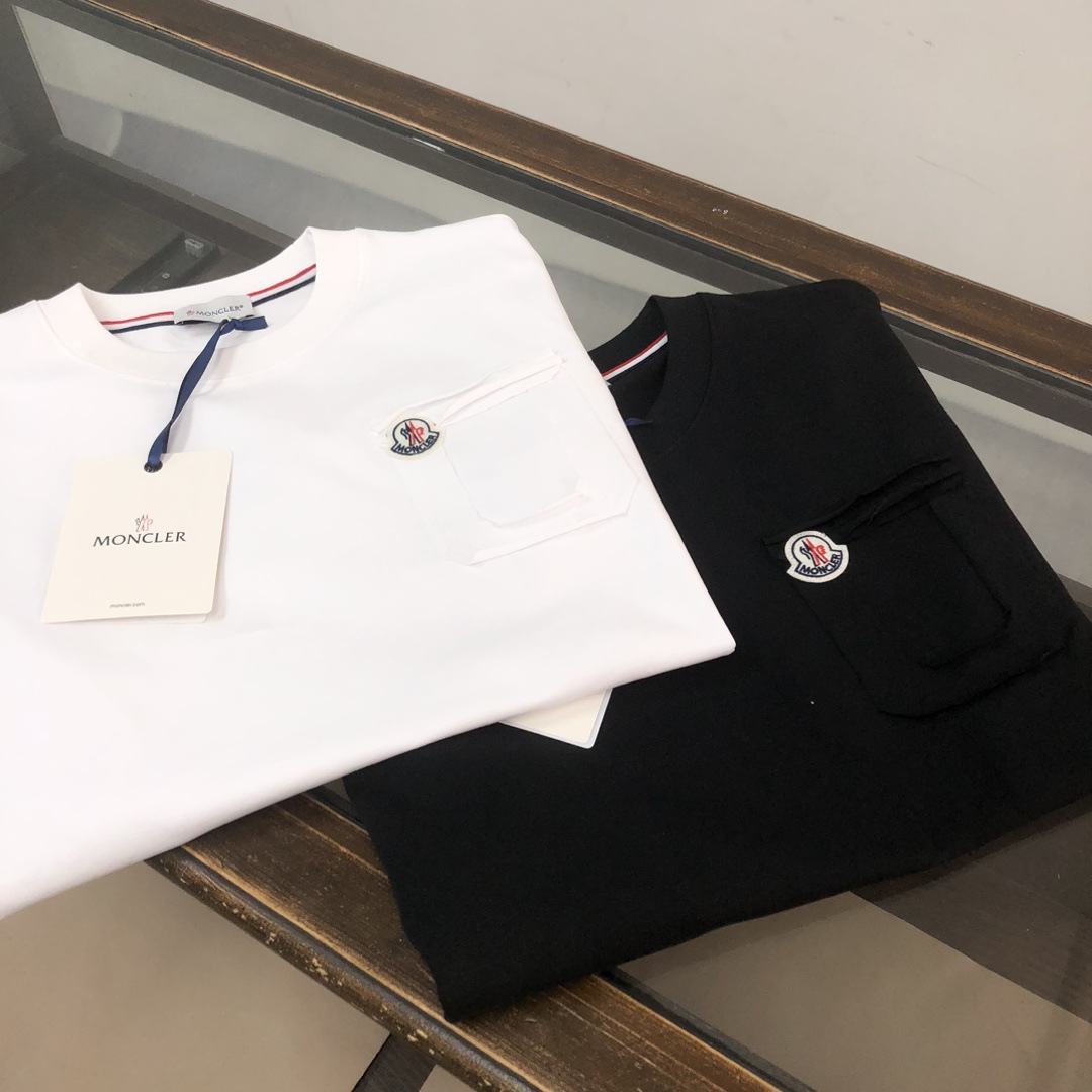 【Moncler】2025年新作 モンクレール メンズ 半袖 ラウンドネック 刺繍Tシャツ MC004