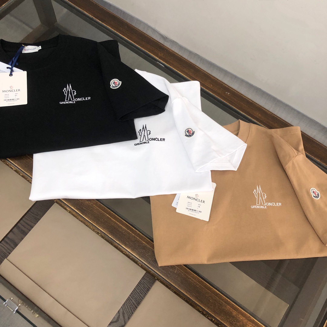 【Moncler】2025年新作 モンクレール メンズ 半袖 ラウンドネック 刺繍Tシャツ MC005