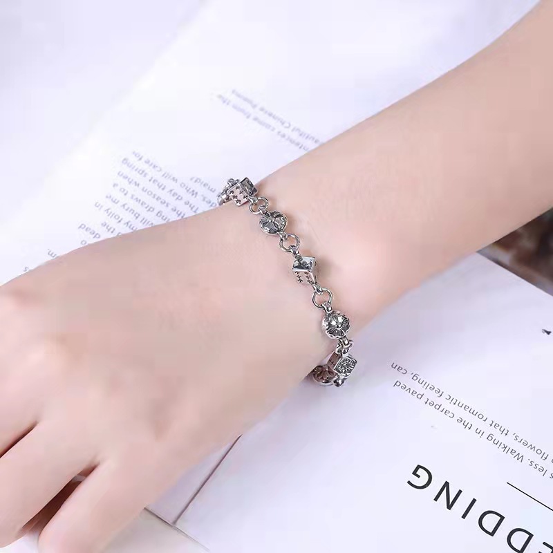 ファッションクロムハーツ新作925シルバーパーソナライズダイスレトロカップルブレスレット