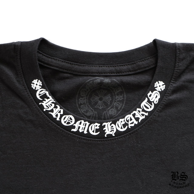 【Chrome Hearts】クロムハーツ Tシャツ ネックロゴ　ブラック