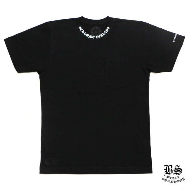 【Chrome Hearts】クロムハーツ Tシャツ ネックロゴ　ブラック