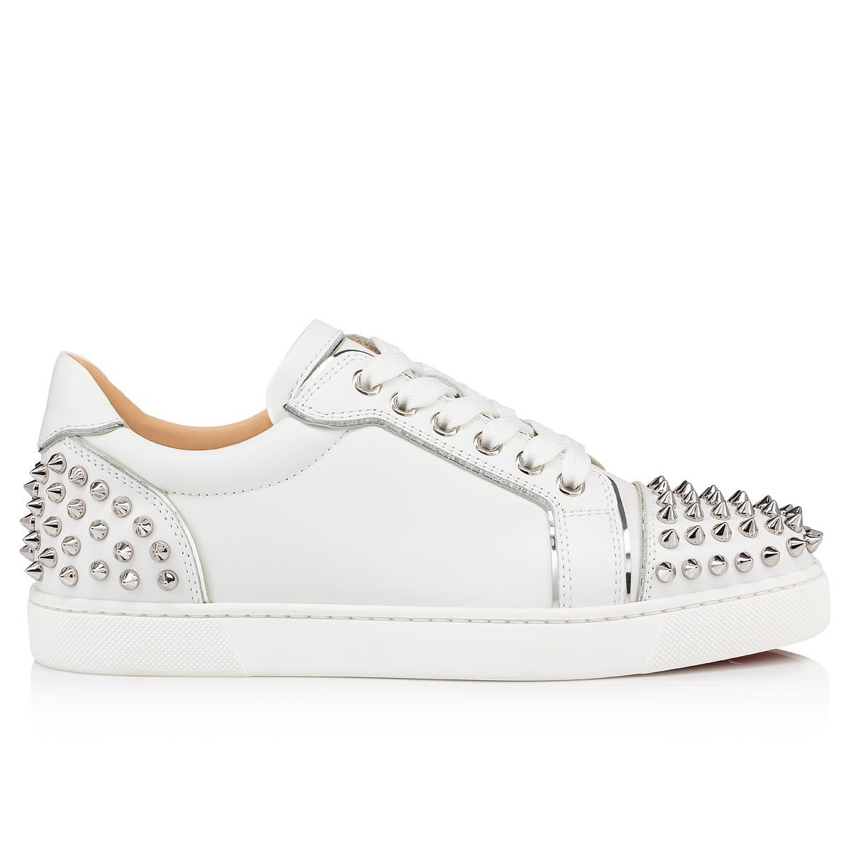 【Christian Louboutin】クリスチャン ルブタン Vieira 2 Calf Leather and Specchio Leather Bianco Sneakers-高島屋オンラインストア - 公式