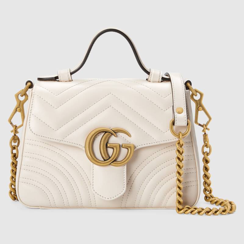 【GUCCI】グッチ GGマーモント ミニ トップハンドルバッグ