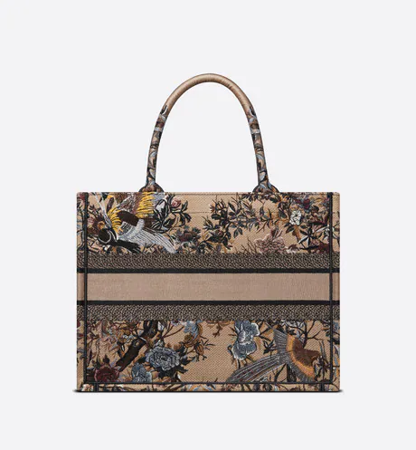 DIOR BOOK TOTE ミディアムバッグ Dior Jardin d'Hiver エンブロイダリー-高島屋オンラインストア - 公式