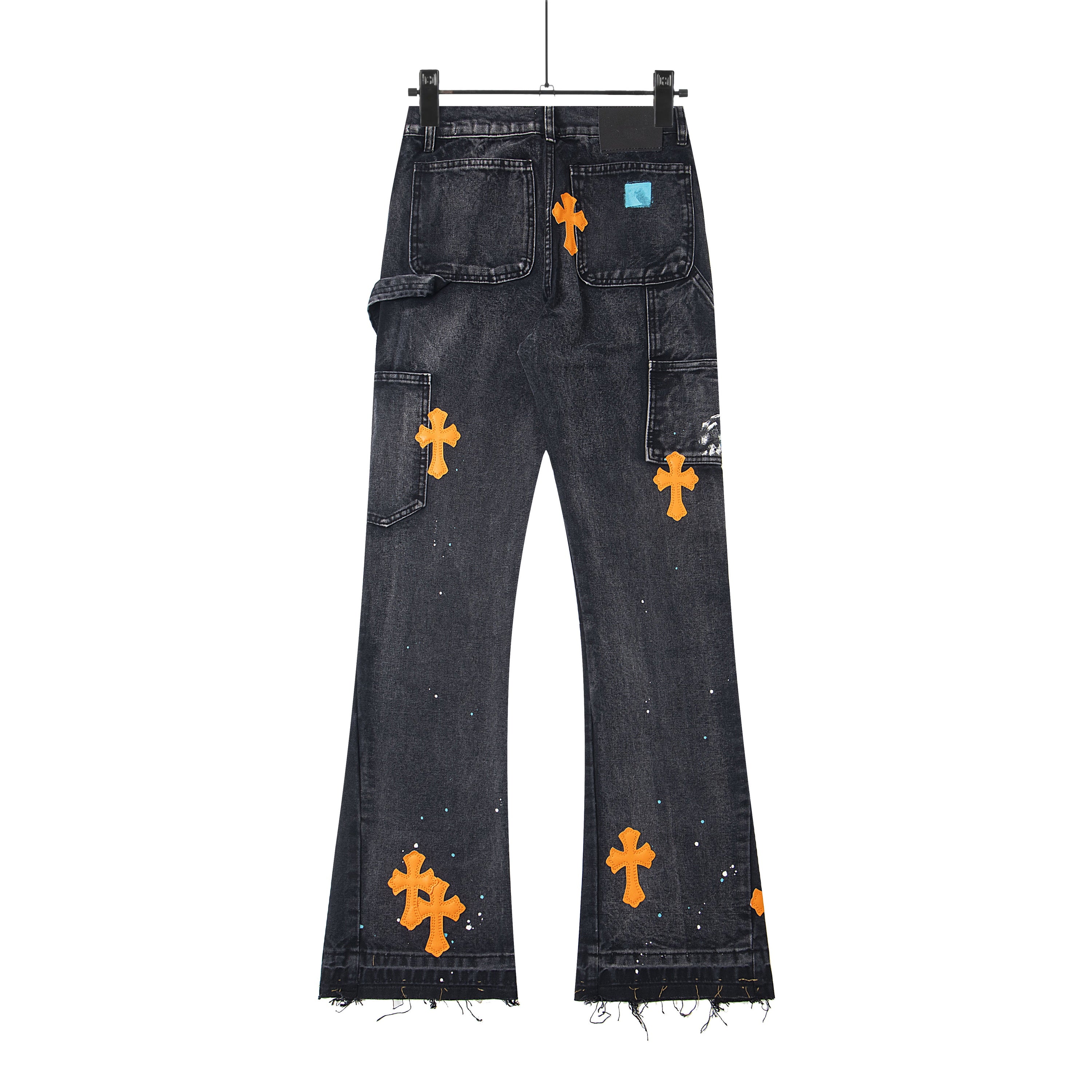 【Chrome Hearts】クロムハーツ ギャラリーデパート クロスパッチ フレアデニムジーンズ 8176