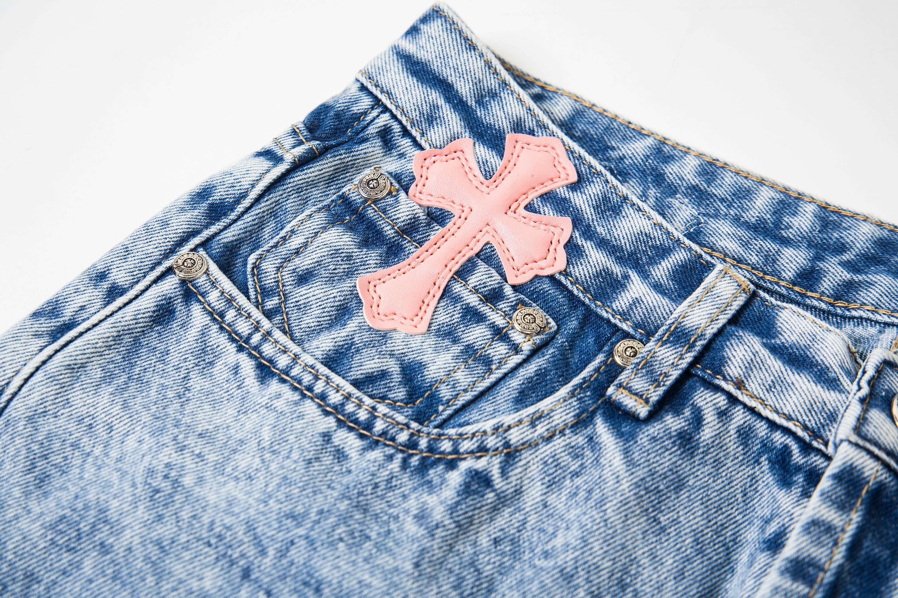 【Chrome Hearts】クロムハーツ ギャラリー部門 クロスパッチフレアデニムジーンズ 8186