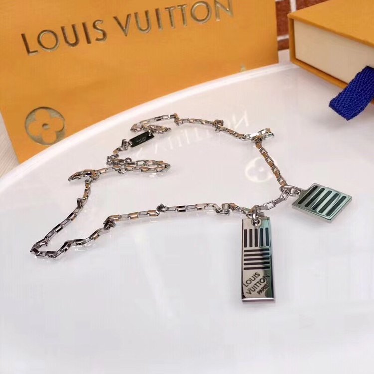 【国内発送/直営店】ネックレス ルイヴィトン アクセサリー LV M62490 コリエ ダミエカラーズ メンズ ペンダント シルバー